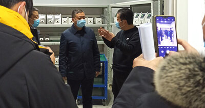 保定市高開區黨工委書記到融柏恒流泵指導